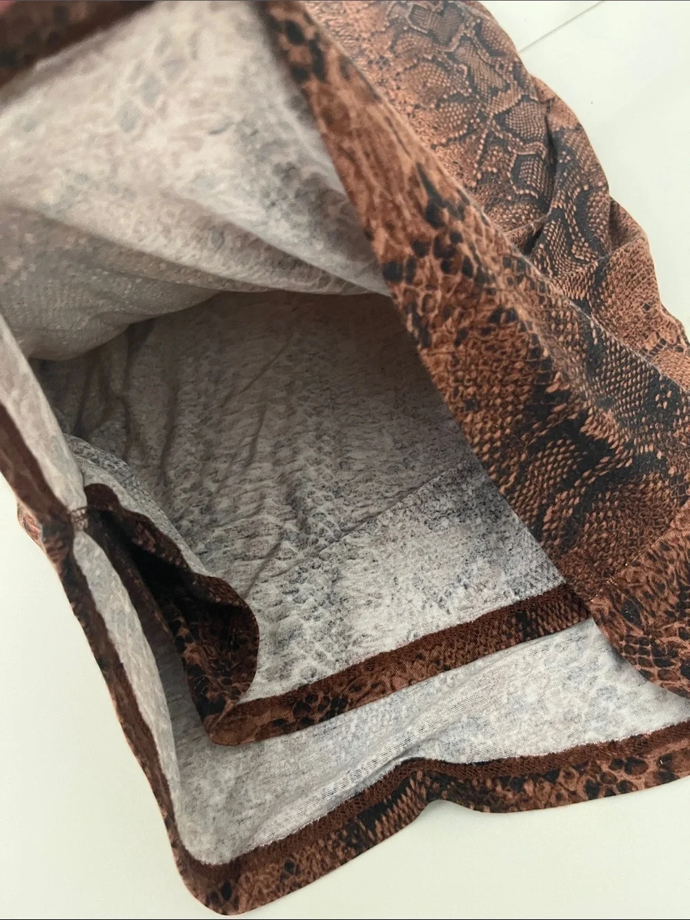 Bar III Brown & Black Snake-Print Midi Chemise